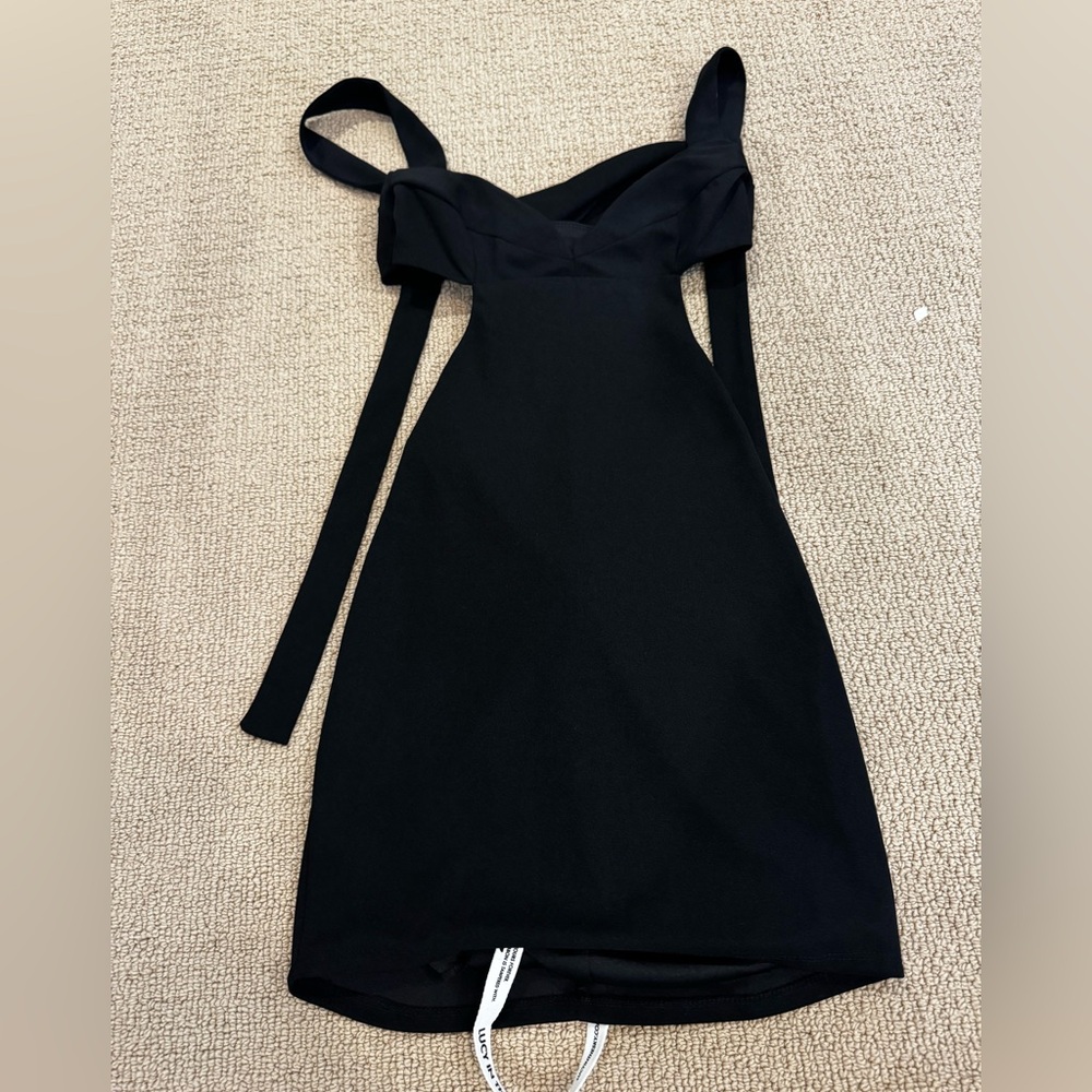 Small cutout black mini dress